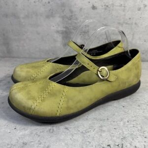 DANSKO Shoes GISELLE Rare Green Mary Jane Nubuck Suede Leather Black Size 38